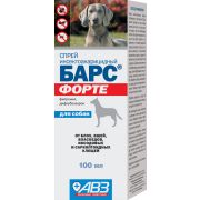 Барс спрей ФОРТЕ (100мл.) 18шт/1 для собак