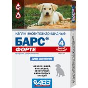 Барс форте капли (4пип.) инсектоакарицидные для щенков